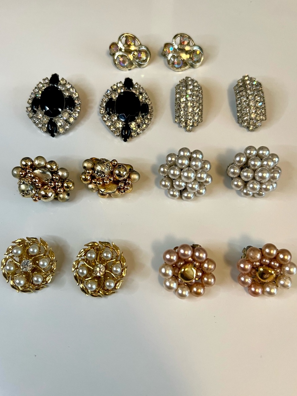 Vintage Clip-On Earring Lot - 7 Pairs (EUC)